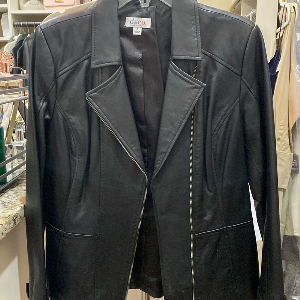 Black leather genuine leather
